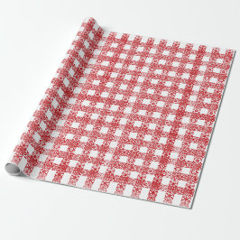 Papel De Regalo Navidades de patrones de encaje rojo y blanco