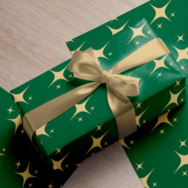 Papel De Regalo Navidades de patrones de estrellas elegantes de or (Subido por el creador)