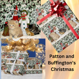 Papel De Regalo Navidades de Patton y Buffington - Gato / Gatito