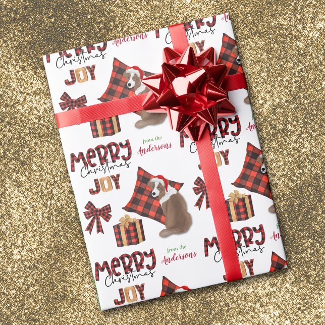 Papel De Regalo Navidades de perrito rojo australiano con leche de (Subido por el creador)