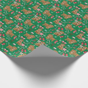 Papel De Regalo navidades de perro de Bichpoo poochon
