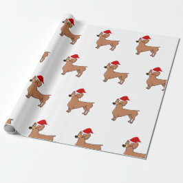 Papel De Regalo Navidades de perro de Dachshund