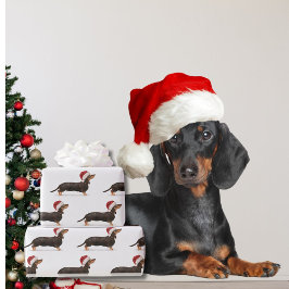 Papel De Regalo Navidades de perro de Dachshund