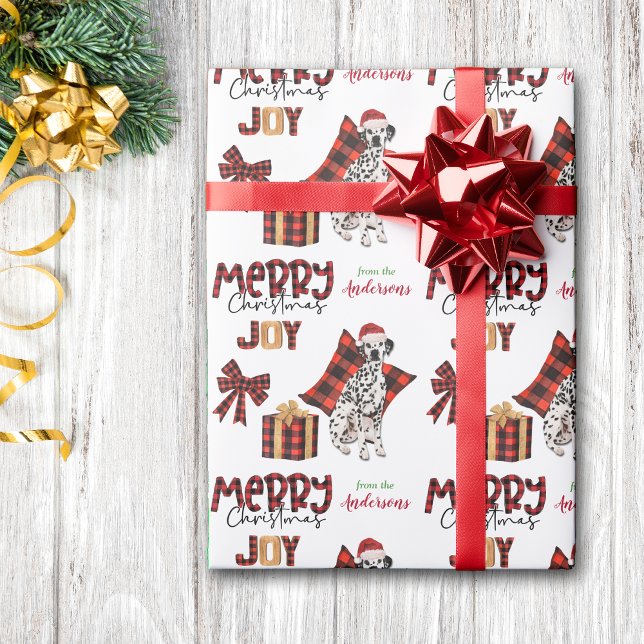 Papel De Regalo Navidades de perro de Dalmacia en la cuna de búfal (Subido por el creador)