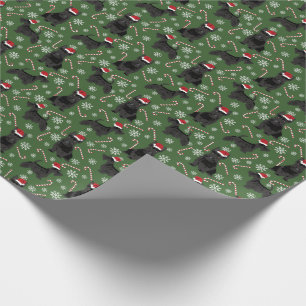 Papel De Regalo Navidades de perro escocés feriado
