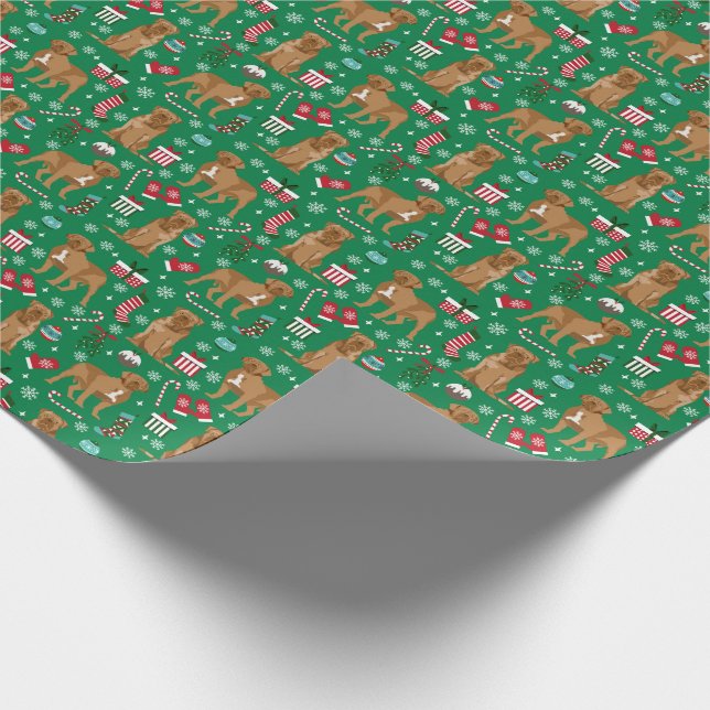 Papel De Regalo Navidades de perro malvados franceses (Esquina)