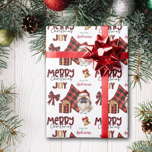 Papel De Regalo Navidades de perro pekingeses con leche de búfalo (Subido por el creador)