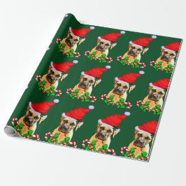 Papel De Regalo Navidades de perros de bullmastiff