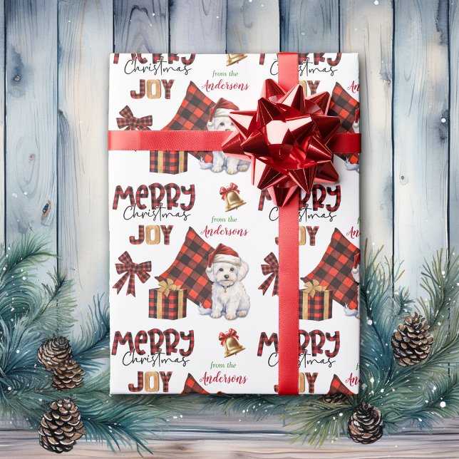Papel De Regalo Navidades de perros malteses con leche de búfalo (Subido por el creador)