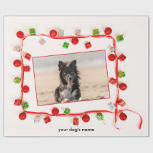 Navidades de personalizado Border Collie envolver 