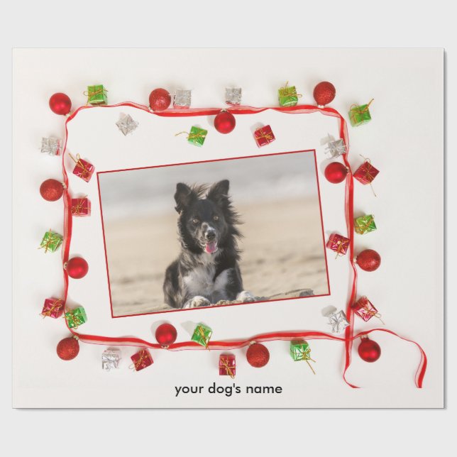 Papel De Regalo Navidades de personalizado Border Collie envolver  (Superficie plana)