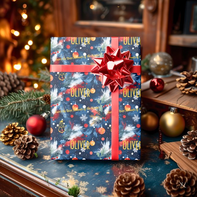 Papel De Regalo Navidades de personalizado Pine y Ornaments (Subido por el creador)