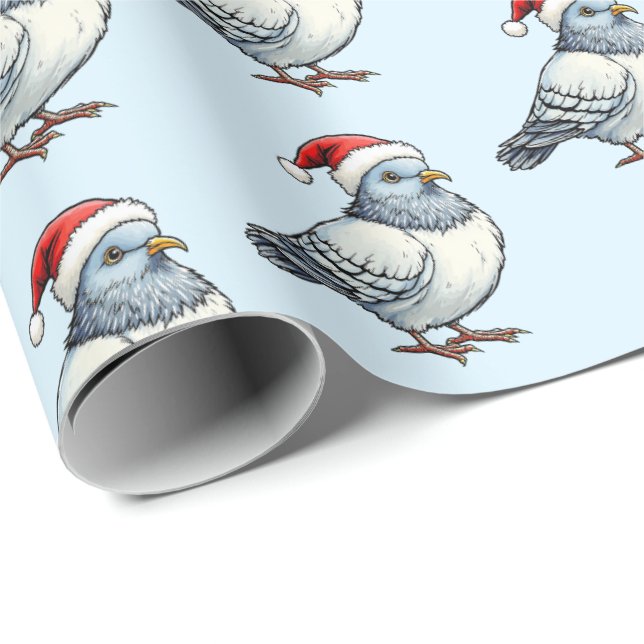 Papel De Regalo Navidades de Pigeon Santa Claus (Esquina del rollo)