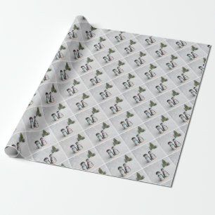 Papel De Regalo Navidades de pingüino