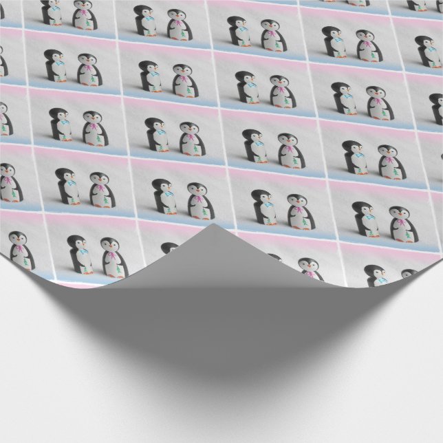 Papel De Regalo Navidades de pingüino (Esquina)