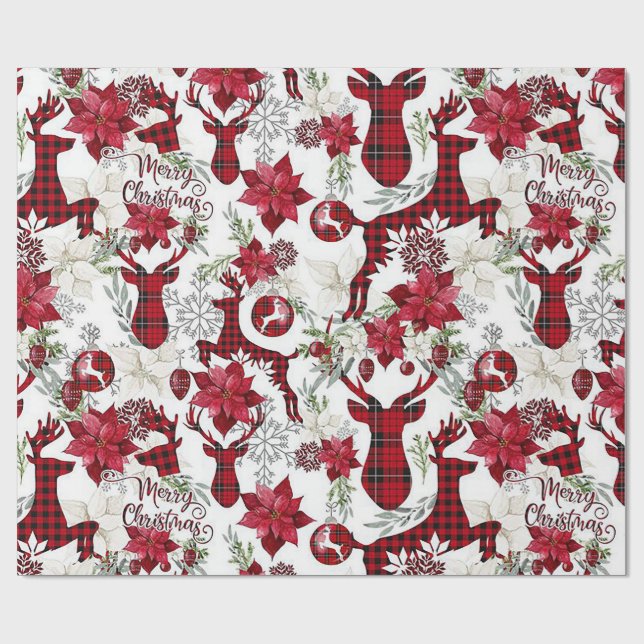 Papel De Regalo Navidades de Plaid (Superficie plana)