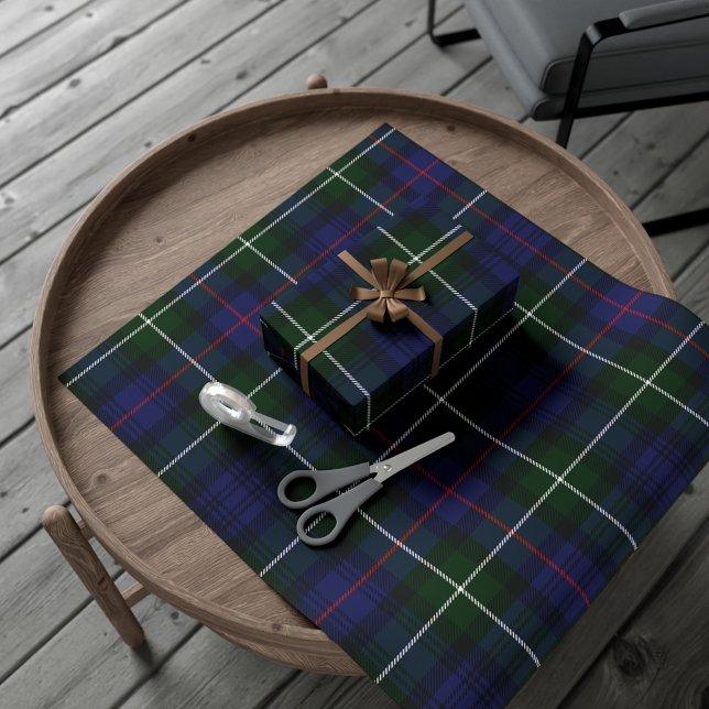 Papel De Regalo Navidades de Plaid Green Rustic Holiday (Plaid Classic MacKenzie Tartan Wrapping Paper)