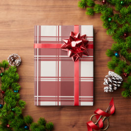 Papel De Regalo Navidades de Plaid - Rojo