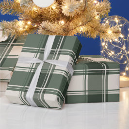 Papel De Regalo Navidades de Plaid - Verde