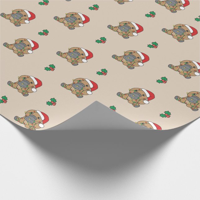 Papel De Regalo Navidades de Platypus Animales de Invierno Holiday (Esquina)