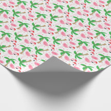 Navidades de playa tropical Flamingos Aves