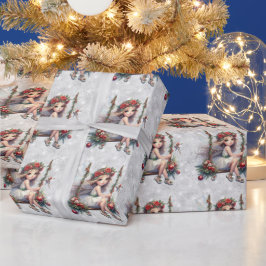 Papel De Regalo Navidades de Purpurina plateado