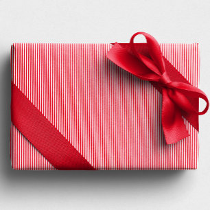 Papel De Regalo Navidades de rayas rojas y blancas de vacaciones