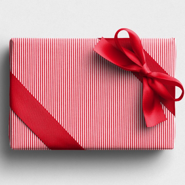 Papel De Regalo Navidades de rayas rojas y blancas de vacaciones (Subido por el creador)