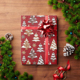 Papel De Regalo Navidades de Red Tree Gingerbread Cookies