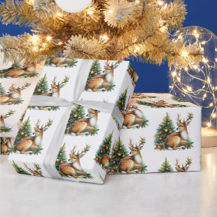 Papel De Regalo Navidades de reno con azulejos
