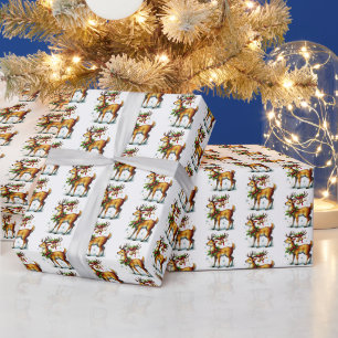 Papel De Regalo Navidades de reno con azulejos