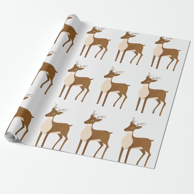 Papel De Regalo Navidades de renos (Desenrollado)
