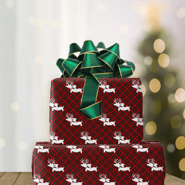 Papel De Regalo Navidades de renos de Dachshund envolviendo hojas 
