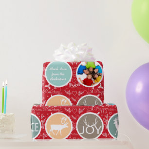 Papel De Regalo Navidades de renos de la familia de la Casa de la