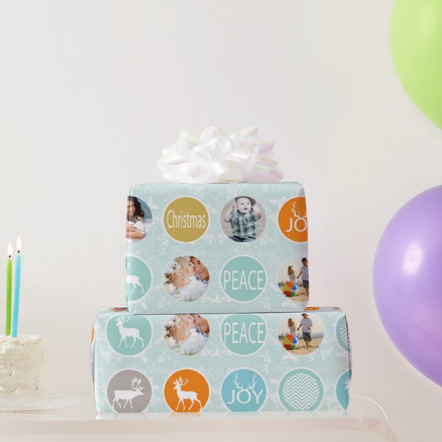 Papel De Regalo Navidades de renos de la familia de la Casa de la  (Regalos de fiesta)