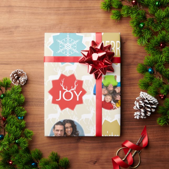 Papel De Regalo Navidades de renos de la familia de la Casa de la  (Regalo de vacaciones)