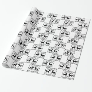 Papel De Regalo Navidades de renos dobles sudoran Navidad