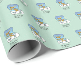 Papel De Regalo Navidades de renos en ejercicio