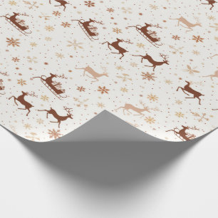 Papel De Regalo Navidades de renos/sleigh festivos