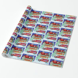 Papel De Regalo Navidades de respuesta de EMS de ambulancia de la