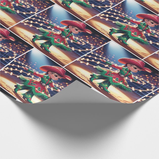 Papel De Regalo Navidades de Rodeo Niña Twirling (Esquina)