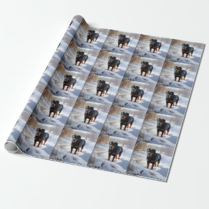 Papel De Regalo Navidades de Rottweiler Let It Snow