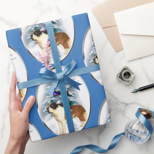 Papel De Regalo Navidades de San Bernardo (Regalar)