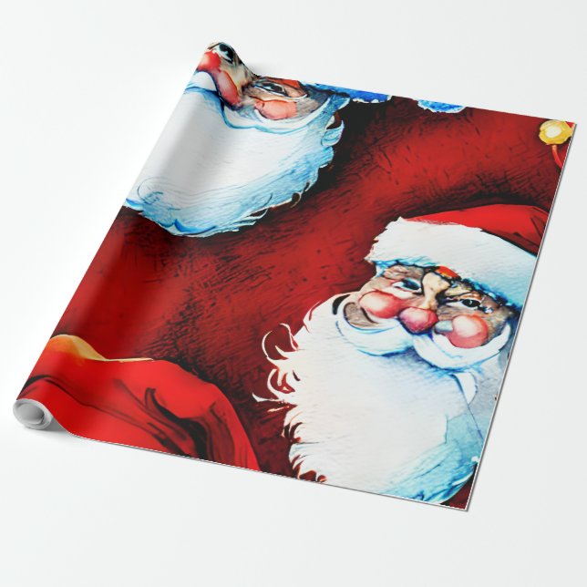 Papel De Regalo Navidades de Santa Claus (Desenrollado)