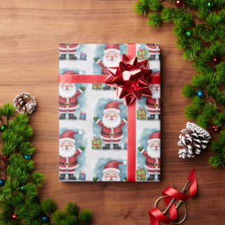 Papel De Regalo Navidades de Santa Claus