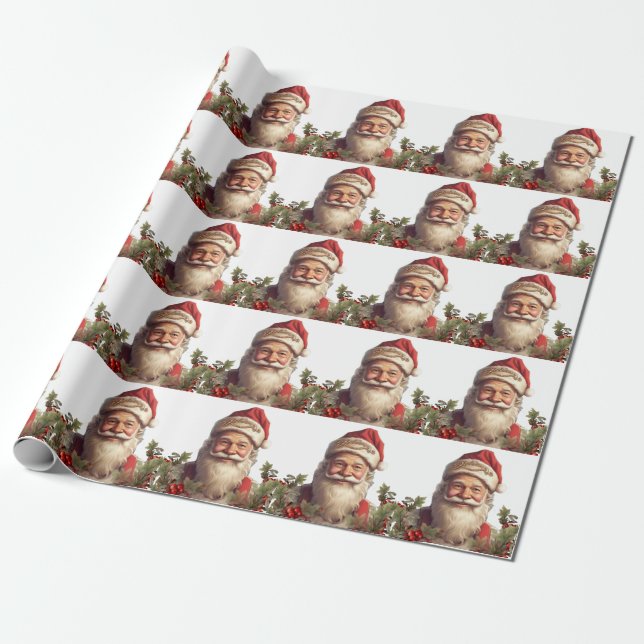 Papel De Regalo Navidades de Santa Claus Saint Nicholas (Desenrollado)