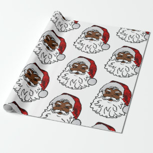 Papel De Regalo navidades de santa negra de áfrica