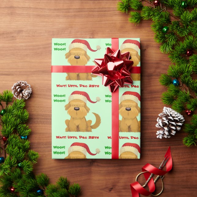 Papel De Regalo Navidades de Santa Puppy (Regalo de vacaciones)