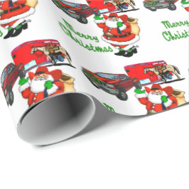 Papel De Regalo Navidades de Santa Trailer de Camión Rodeo Occiden