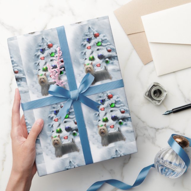 Papel De Regalo Navidades de Silky Terrier (Regalar)